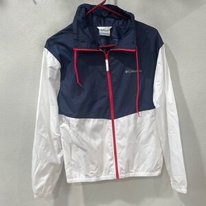 Columbia Blue and White Windbreaker